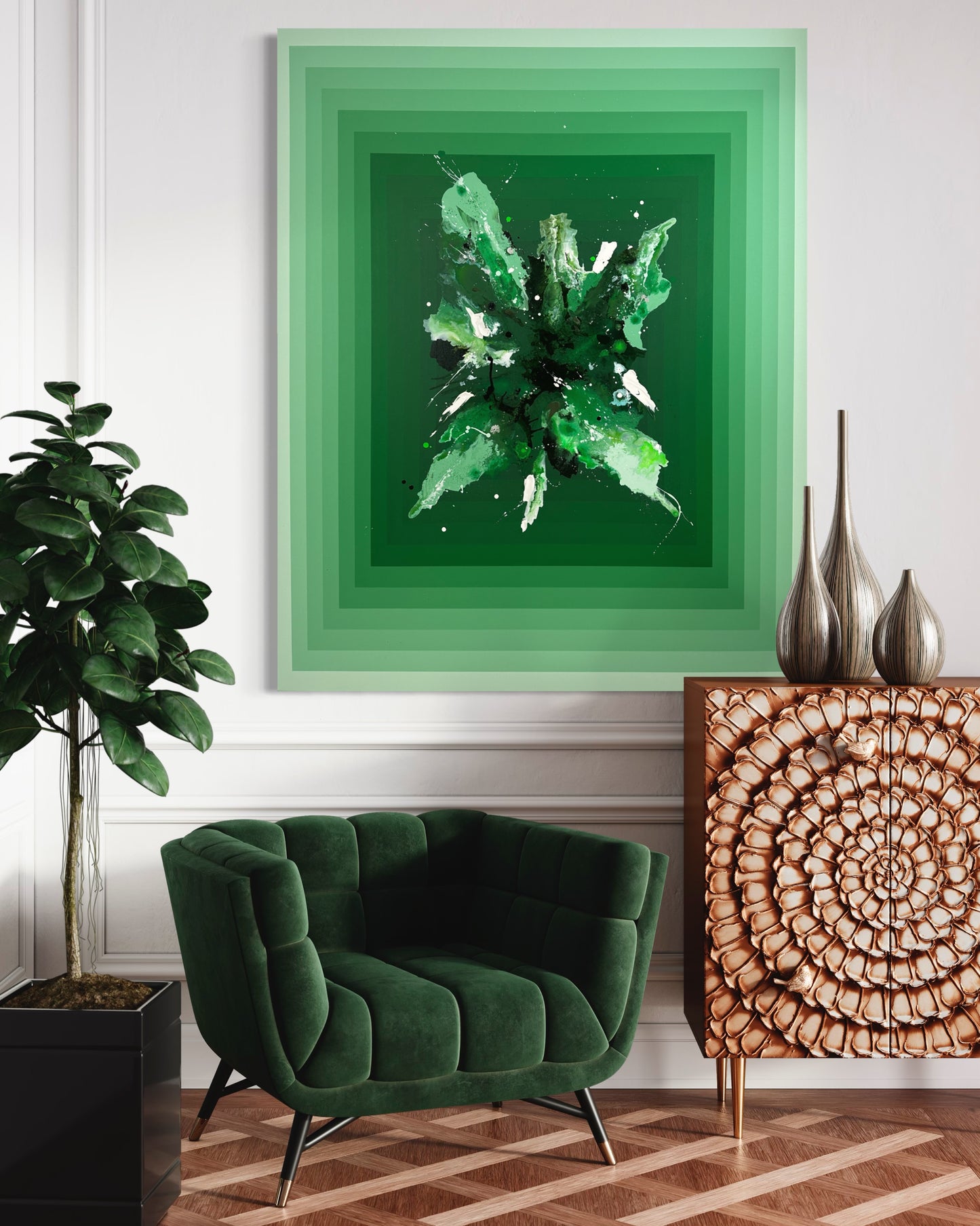 Minty Green Depths Collide