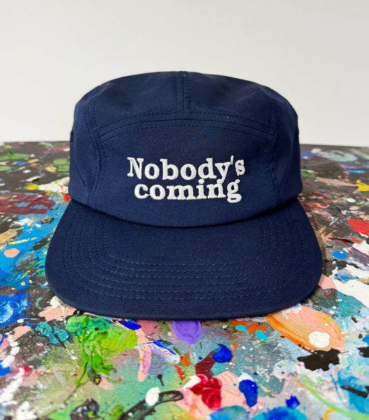 Nobody’s Coming 5 panel campers cap